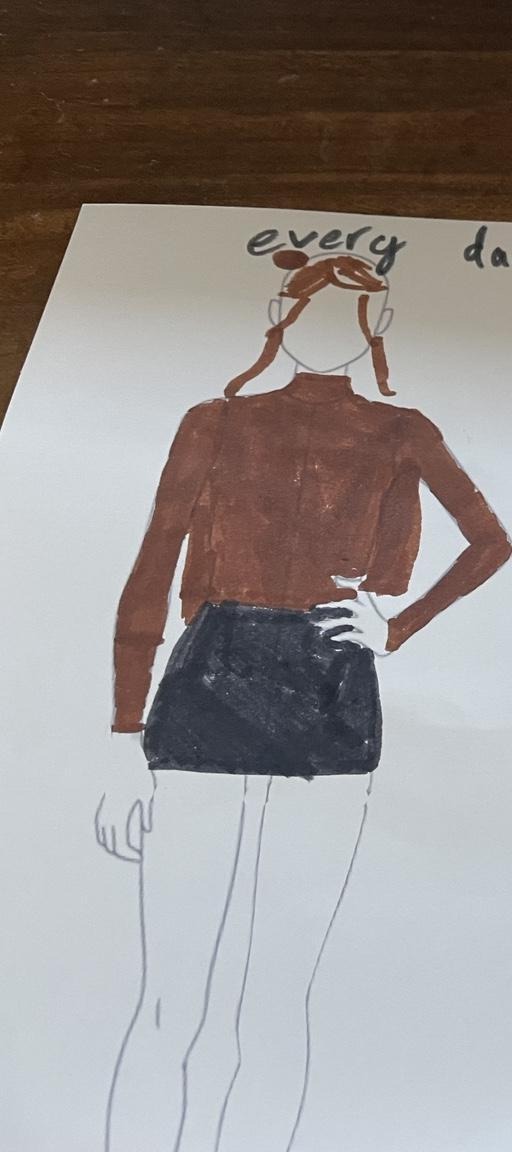 Original sketch sheet featuring Chelsea Everyday