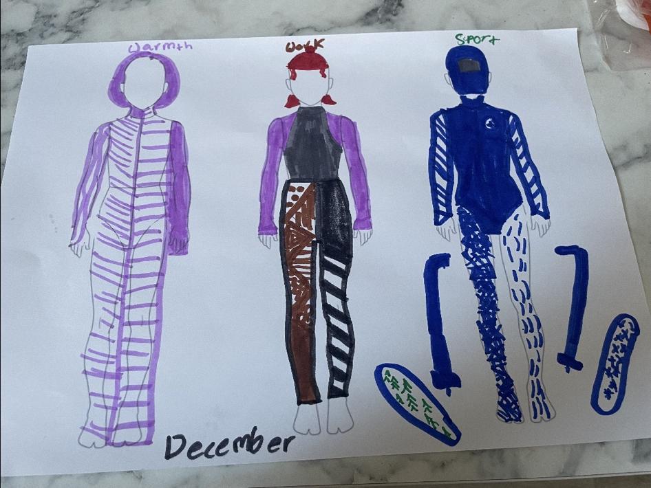 Annie’s December collection drawings